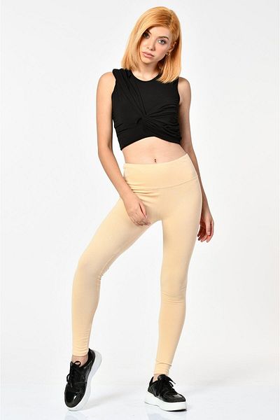 Cotton Candy Colanți Slim Fit - Galben