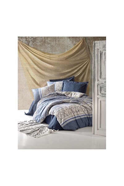 Cotton Box Toprak Tek Kişilik Nevresim Takımı Serra Lacivert