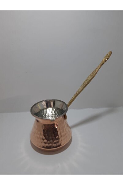 Burcu Bakır 8 Kişilik Bakır Topak El Işi Cezve