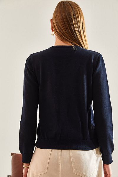 Bianco Lucci Dámský pletený cardigan - design na knoflíky