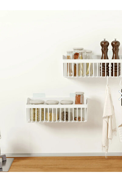 Genel Markalar Beyaz Yapışkanlı Duvar Raf Beyaz I, 2'li Duvar-dolap Düzenleyi...