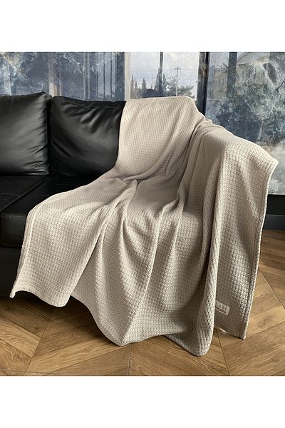 Lucy and Home Husă TV 100% bumbac jacquard bej, aruncă 120x170cm