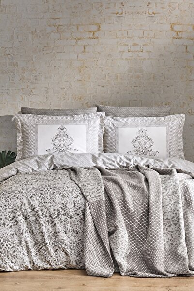 İyi Geceler İstanbul Dream Winter Double Blanket Duvet Cover Set - Mink