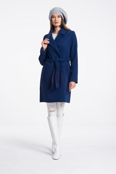 Pitti Kadın Açık Lacivert Kaban 70477