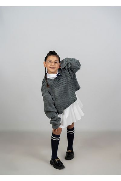 Belkızın Atölyesi White Mini Pleated Skirt
