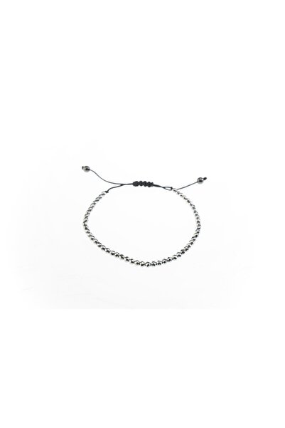 Osse Unisex Hematite Stone Macrame Bracelet
