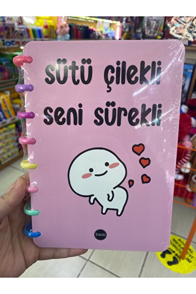 TAROS KIRTASİYE Süslü kenarları renkli çizgili defter mottolu