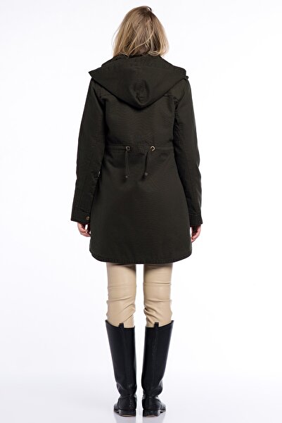 Pitti Women's Dark Khaki Coat 70326