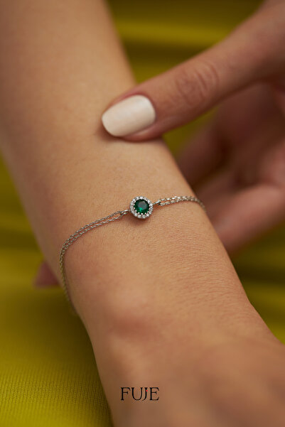 FUJE Eylül Doğum Taşı Kadın Bileklik, Safir Minimalist Bileklik, En Yakın Ark...
