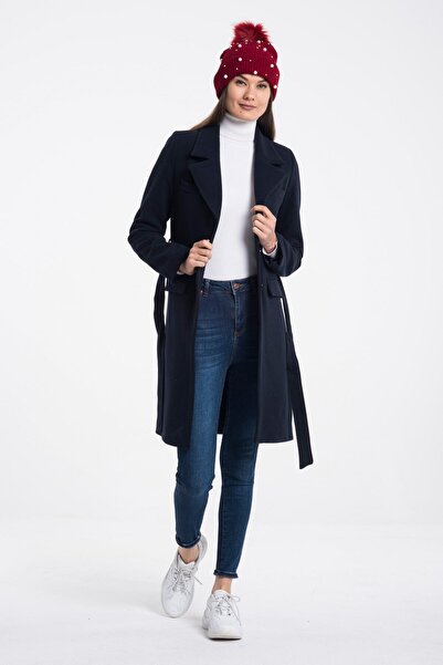 Pitti Women's Navy Blue Coat 70521