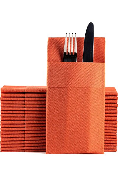 elaia Tile Airlaid Pocketed Napkin Fabric Textured Napkin 40x40 (50 Pieces)