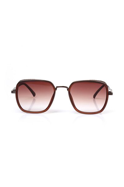 Angel Eyes Rectangular Brown Unisex Sunglasses Ae2033c8