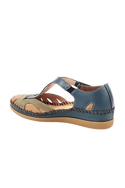 Forelli 22521 Sally-G Blue Jean Women's Comfort Leather Sandals