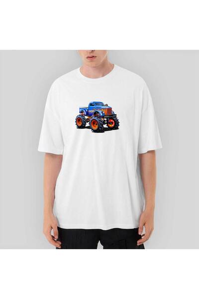 Z zepplin Tricou alb supradimensionat Monster Truck SUV