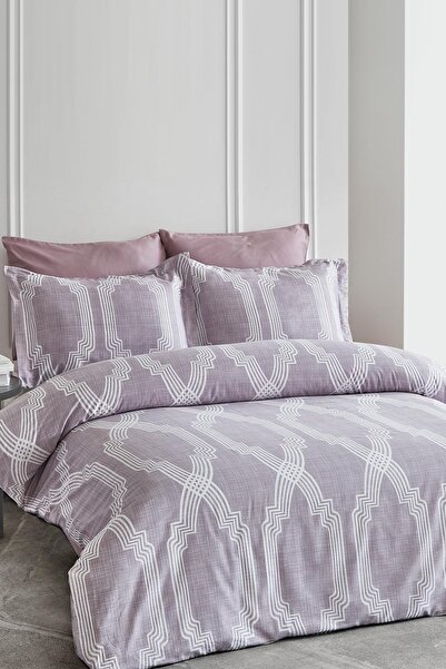 İyi Geceler İstanbul Σετ Παπλωματοθήκη από Βαμβακερό Σατέν - Exxen Violet