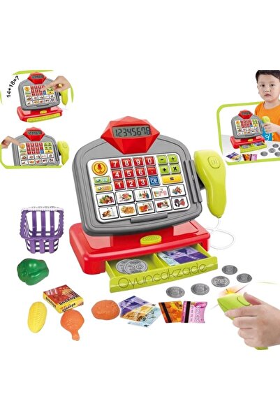 Depomiks Avm Oyuncak Yazar Kasa Pilli Sesli Barkod Okuyuculu Gerçek Hesap Mak...