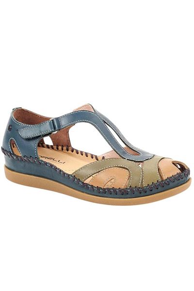 Forelli 22521 Sandale confortabile din piele pentru femei Sally-G Blue Jean