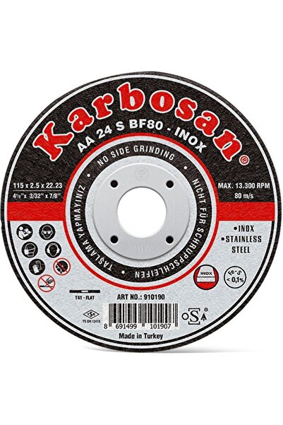 Genel Markalar Karbosan Inox Metal Kesici Ince Taş 115 Mm Kesici 5Li