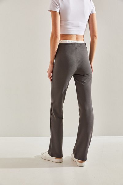 Bianco Lucci Női Scuba Fabric Skinny Waist részletes nadrág