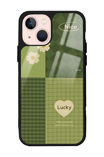 Spoyi iPhone 13 Lucky Tasarımlı Glossy Telefon Kılıfı