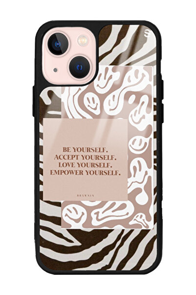 Spoyi iPhone 13 Emoji Zebra Tasarımlı Glossy Telefon Kılıfı