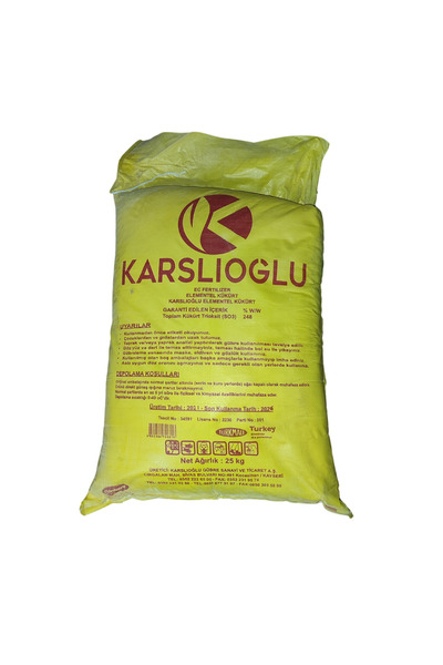 KARSLIOĞLU Elementer 25 kg 1. Kalite Toz Kükürt