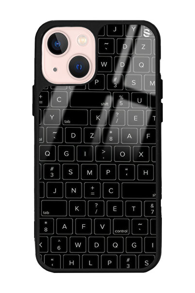 Spoyi iPhone 13 Keyboard Tasarımlı Glossy Telefon Kılıfı