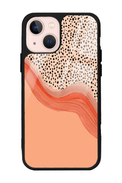 Spoyi iPhone 15 Glossy Phone Case with Nude Speckled Design