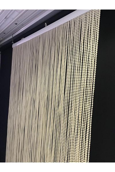 özdeğer home 80x200 Cream Zero Dec Door Curtain Curtain Door Ornament Bead Curtain