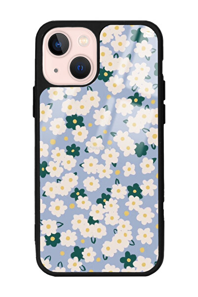 Spoyi iPhone 13 Daisy Pattern Tasarımlı Glossy Telefon Kılıfı