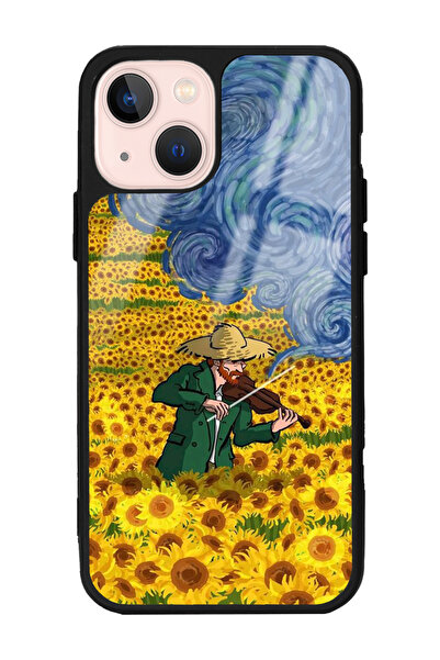 Spoyi iPhone 13 Kemancı Tasarımlı Glossy Telefon Kılıfı