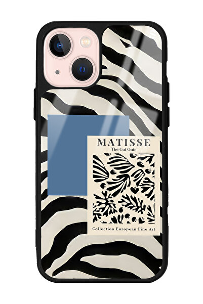Spoyi iPhone 15 Plus Zebra Matısse Tasarımlı Glossy Telefon Kılıfı