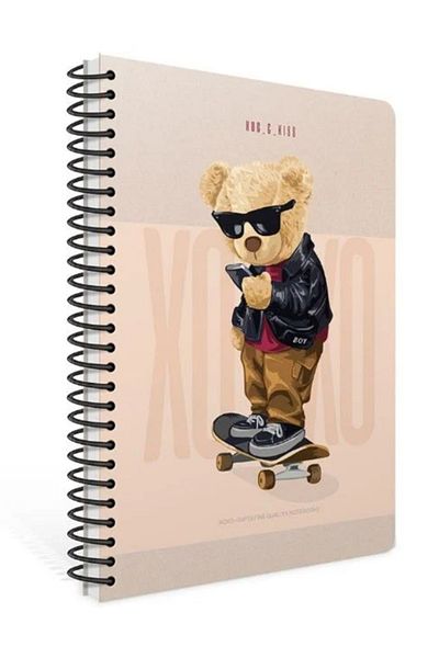 Gıpta - XOXO Spiral 120 Sheets Checked Notebook