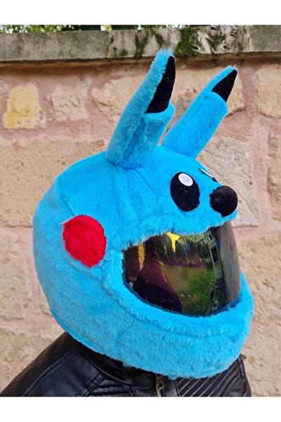 Crystal Palace peluş kask kılıfı mavi pikachu