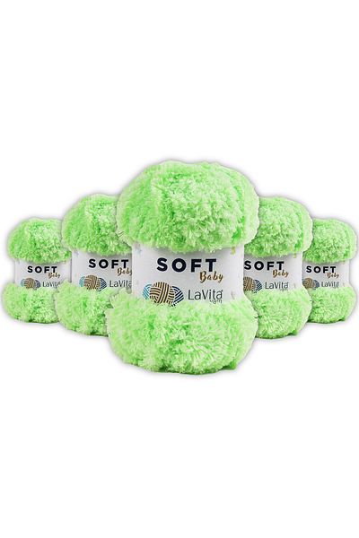 LaVita Yarn Soft Baby Velvet Yarn Amigurumi 5 Pack Πλεκτό στο χέρι Σχοινί Taka Yarn (8149-Pistachio) Taka Yarn