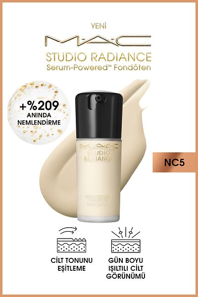 M.A.C Studio Radiance Serum-Powered ™   Radiant Finish Skin Care Effect Foundation - Nc5 - 30ml