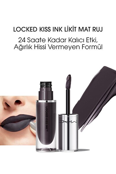 M.A.C Locked Kiss Ink 24hr Likit Mat Ruj - Stoic - 4ml - 773602646333