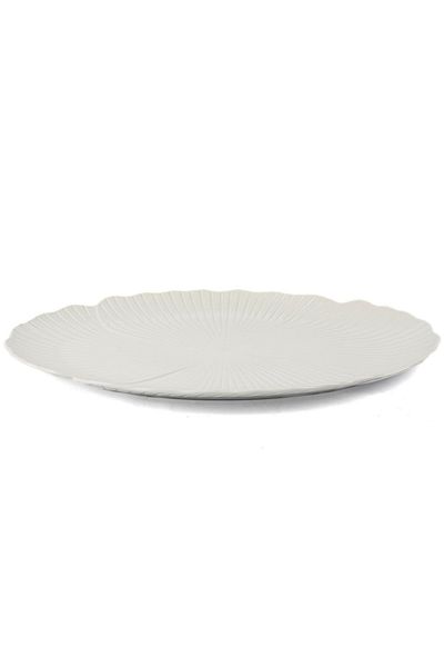 Mikasa Moor WHITE PORCELAIN OVAL SERVICE PLATE 51X32X4CM.