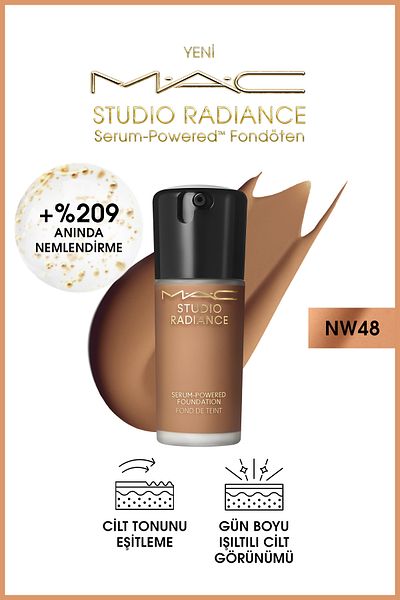 M.A.C Studio Radiance Serum-Powered ™   Radiant Finish Skin Care Effect Foundation - Nw48 - 30ml