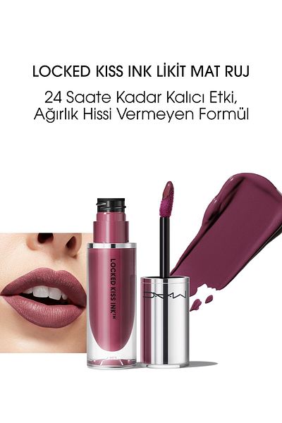 M.A.C Locked Kiss Ink 24 Hours Lasting Waterproof Liquid Matte Lipstick - Opulence 4 ml