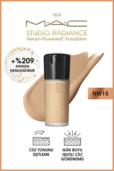 M.A.C Studio Radiance Serum-Powered ™   Radiant Finish Skin Care Effect Foundation - Nw15 - 30ml