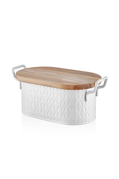 The Mia Prism Bread Storage Container White 40x22x18 Cm Pzm0003