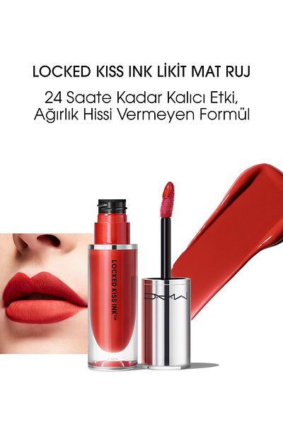 M.A.C Locked Kiss Ink 24hr Liquid Matte Lipstick - Vicious - 4ml -773602646050Mac_