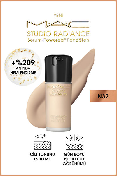M.A.C Studio Radiance Serum-powered™ Işıltılı Bitişli Cilt Bakımı Etkili Fondöten - N32 - 30ml