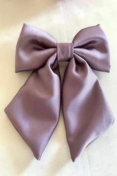 alsaccessories مشبك شعر على شكل فيونكة بلون أرجواني