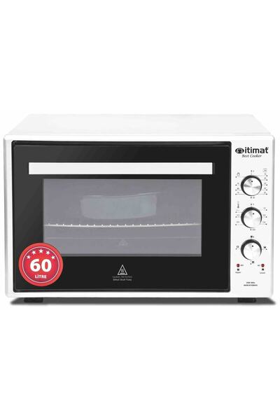İtimat 8060 Köşeli Fırın 60lt Beyaz