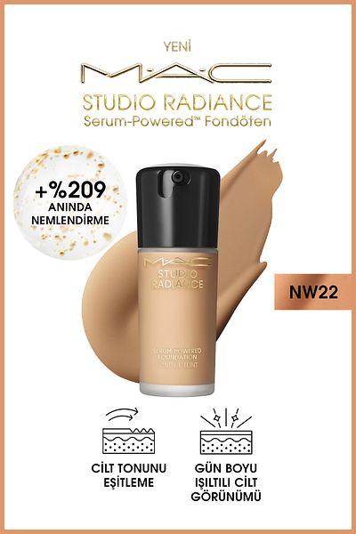 M.A.C Studio Radiance Serum-Powered ™   Radiant Finish Skin Care Effect Foundation - Nw22 - 30ml