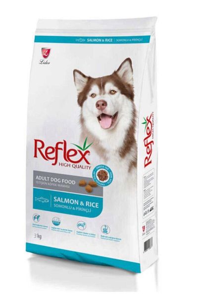 Reflex 3 كيلو طعام للكلاب البالغة بالأسماك والأرز
