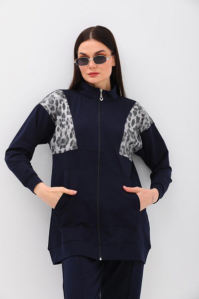 WestBound Set sport, zilnic, 2 piese, cu paiete leopard, cu paiete, bleumarin
