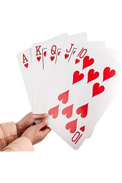 mrtbilisim Jumbo Playing Cards 54 Games Large Size Paper Deck 400 Gr Poker Game Card XXL Large Size Playing Paper